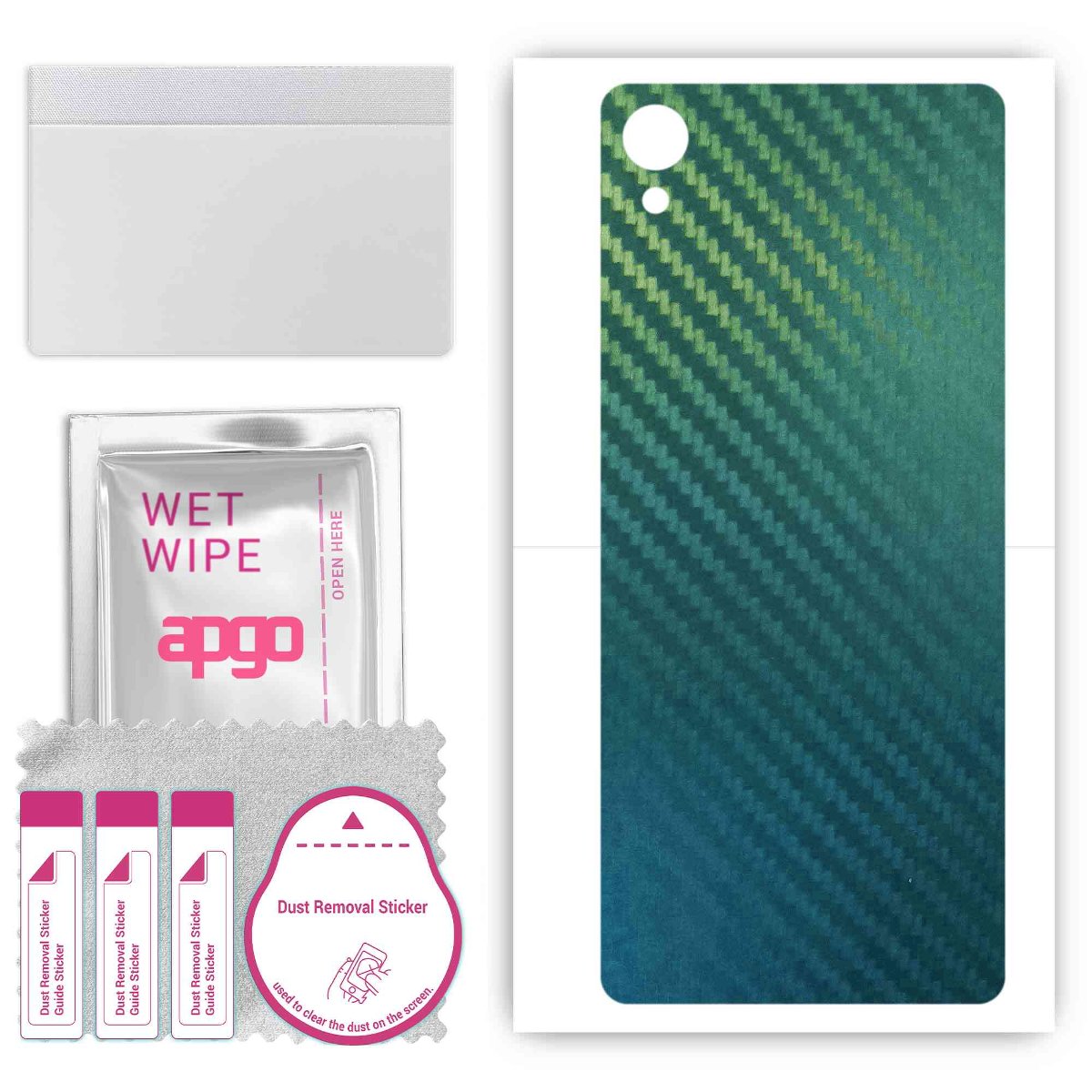 Folia naklejka skórka strukturalna na TYŁ do Sony Xperia X Performance -  Carbon Kameleon CAKA1 - apgo SKINS