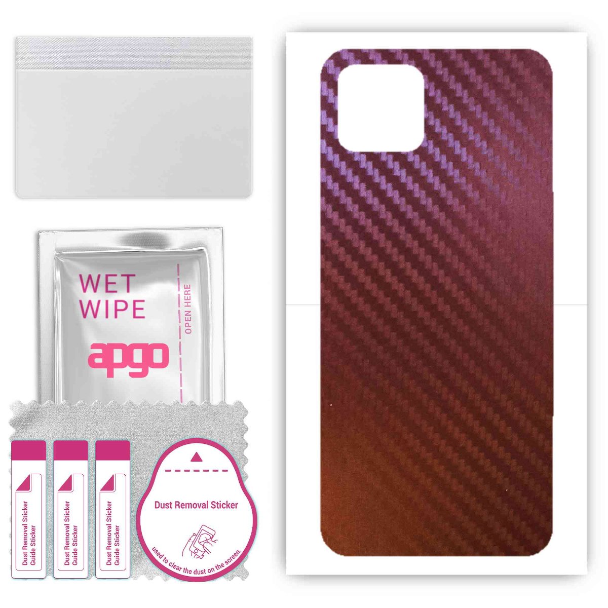 Folia naklejka skórka strukturalna na TYŁ do Google Pixel 4 -  Carbon Kameleon CAKA5 - apgo SKINS