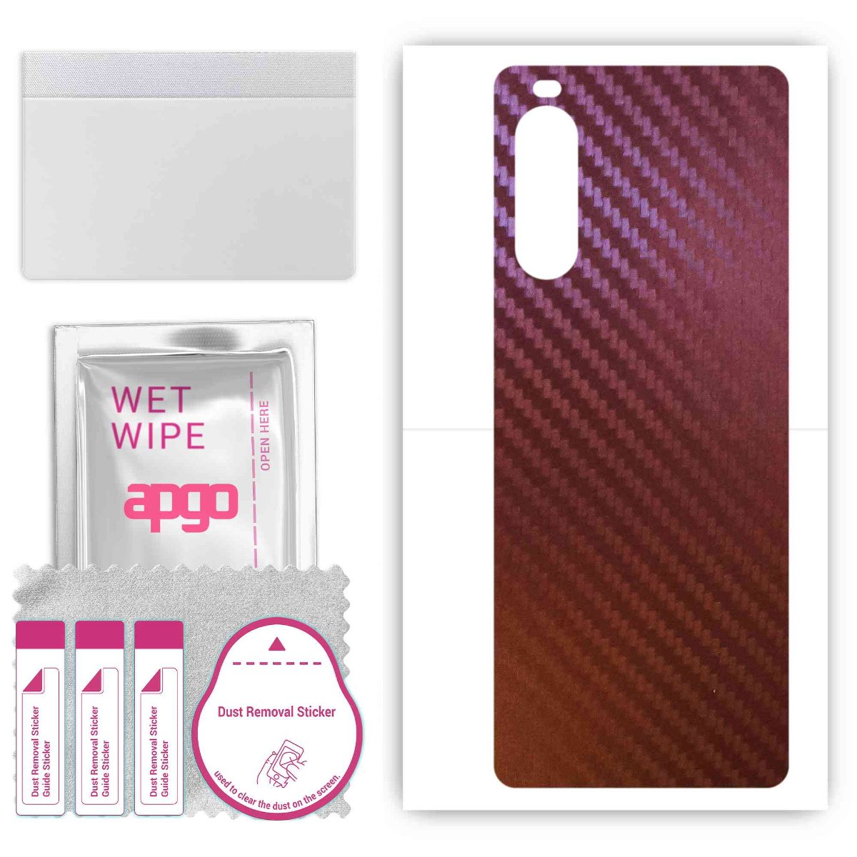 Folia naklejka skórka strukturalna na TYŁ do Sony Xperia 10 III Lite -  Carbon Kameleon CAKA5 - apgo SKINS