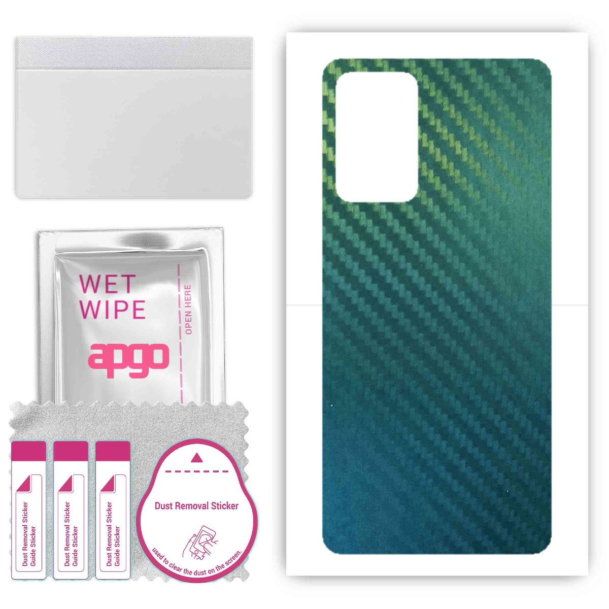 Folia naklejka skórka strukturalna na TYŁ do Samsung Galaxy A72 -  Carbon Kameleon CAKA1 - apgo SKINS
