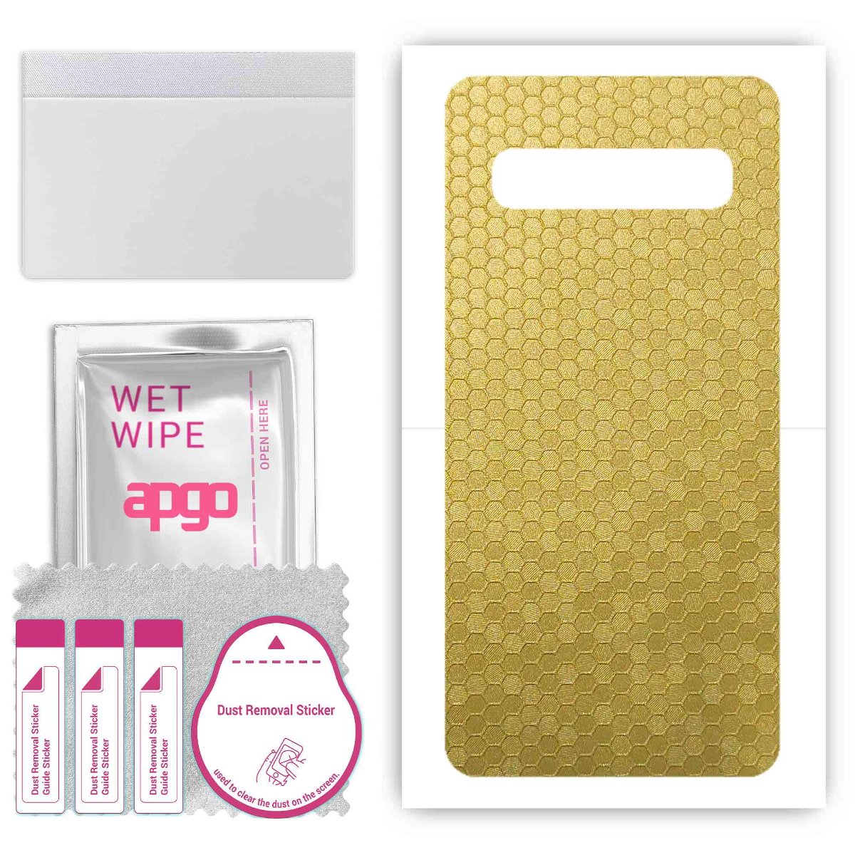 Folia naklejka skórka strukturalna na TYŁ do Samsung Galaxy S10 5G -  Plaster Miodu Złoty - apgo SKINS