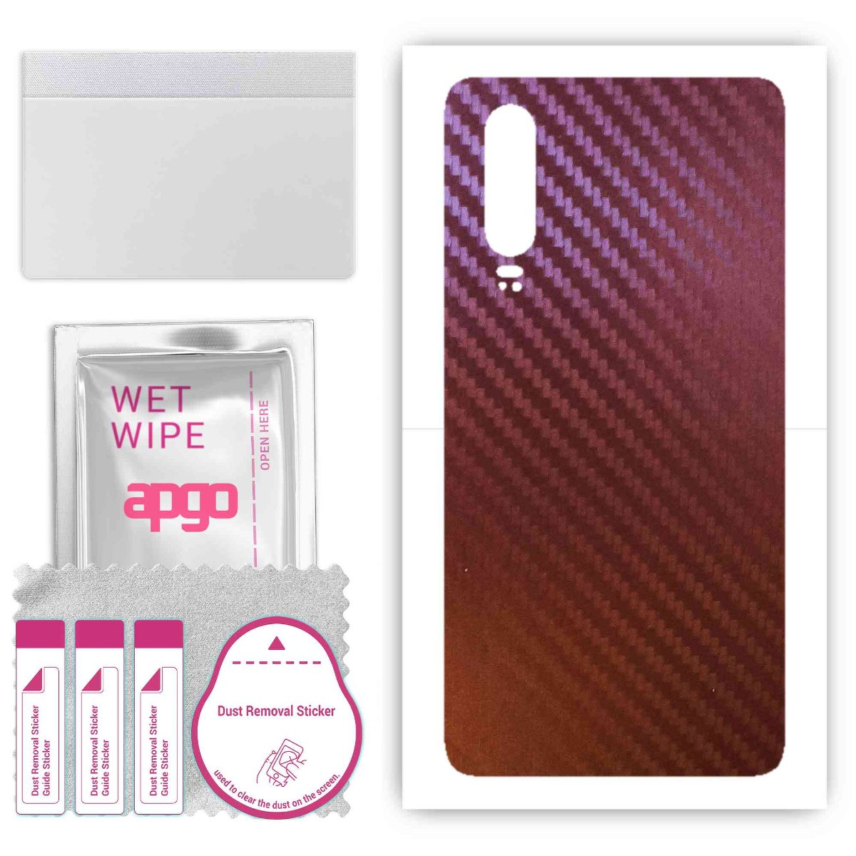 Folia naklejka skórka strukturalna na TYŁ do Huawei P30 -  Carbon Kameleon CAKA5 - apgo SKINS