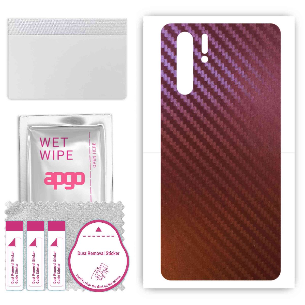 Folia naklejka skórka strukturalna na TYŁ do Huawei P30 Pro -  Carbon Kameleon CAKA5 - apgo SKINS