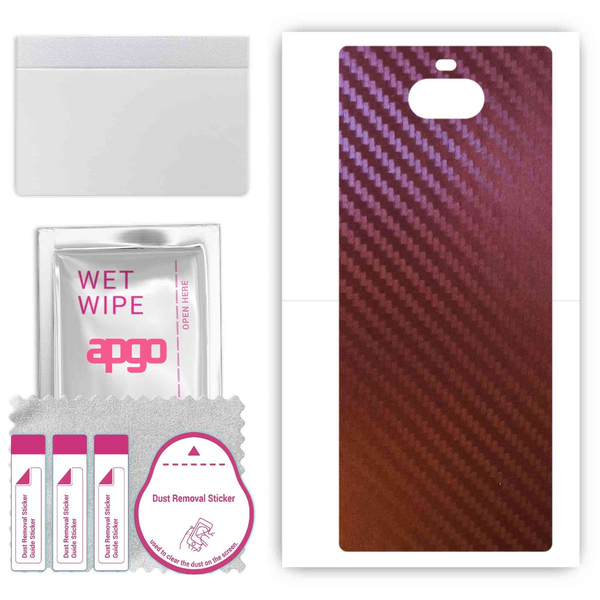 Folia naklejka skórka strukturalna na TYŁ do Sony Xperia 10 Plus -  Carbon Kameleon CAKA5 - apgo SKINS