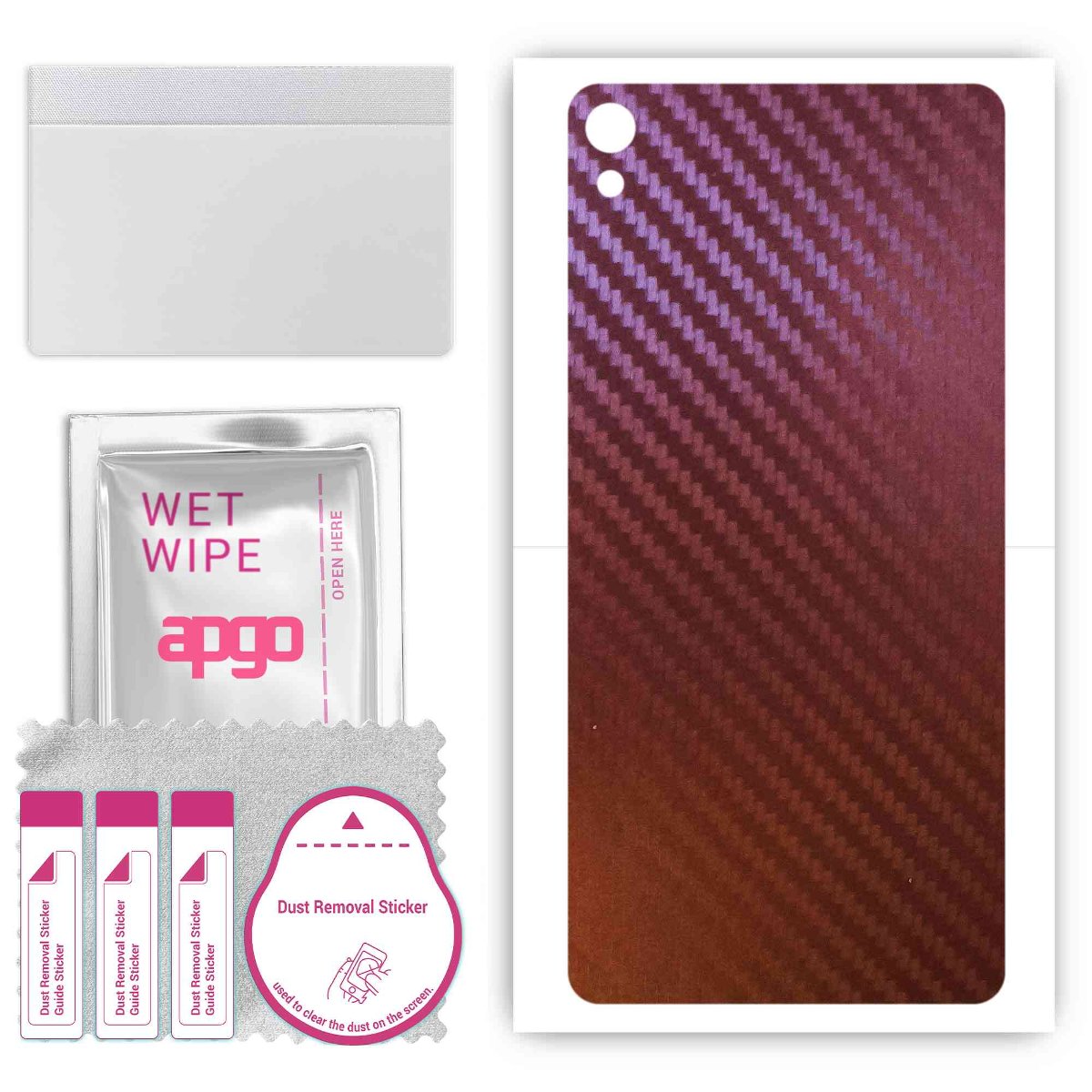 Folia naklejka skórka strukturalna na TYŁ do Sony Xperia E5 -  Carbon Kameleon CAKA5 - apgo SKINS