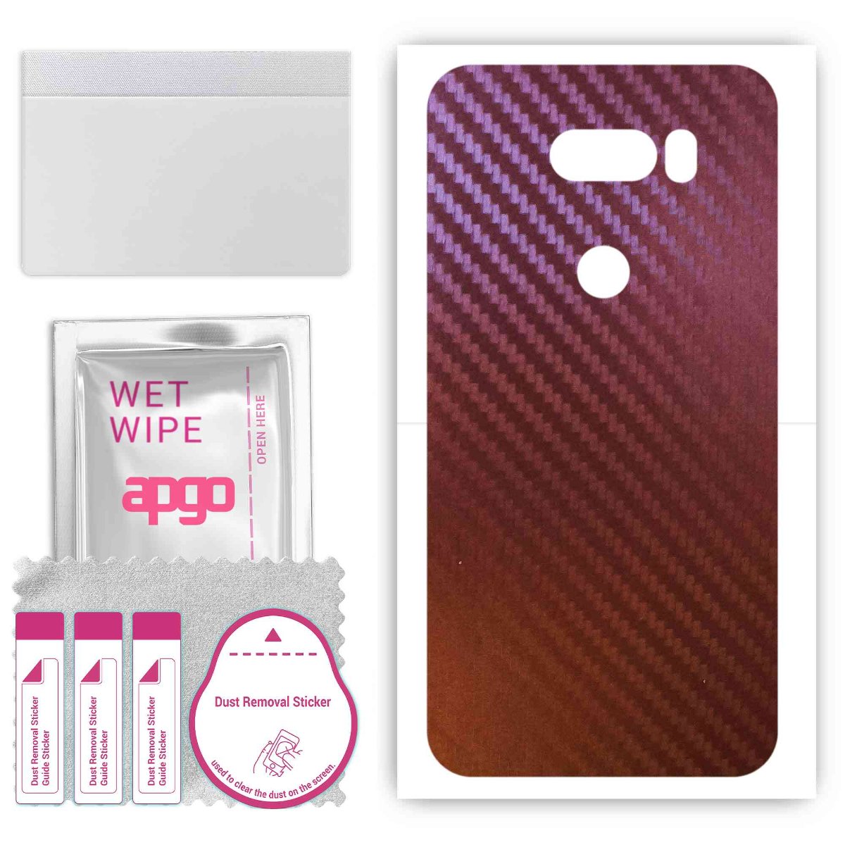 Folia naklejka skórka strukturalna na TYŁ do LG V30S ThinQ -  Carbon Kameleon CAKA5 - apgo SKINS