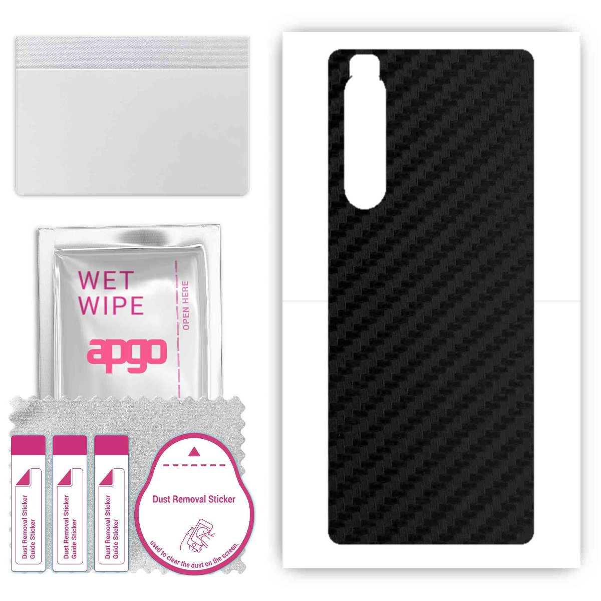 Folia naklejka skórka strukturalna na TYŁ do Sony Xperia 1 II - Carbon - apgo SKINS