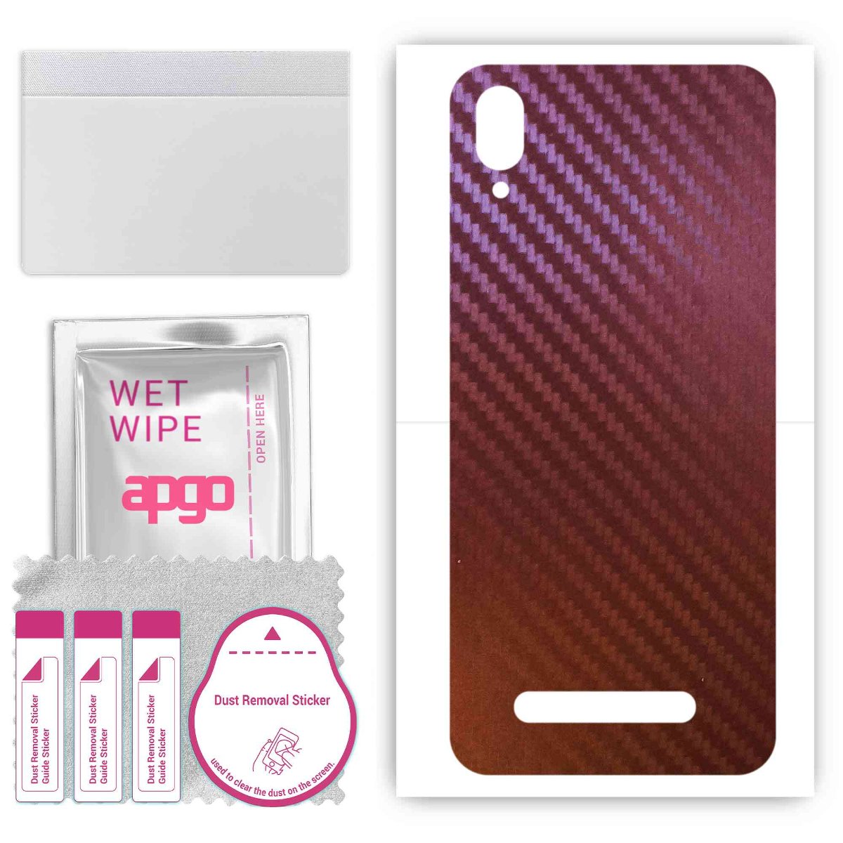 Folia naklejka skórka strukturalna na TYŁ do Doogee Y8C -  Carbon Kameleon CAKA5 - apgo SKINS