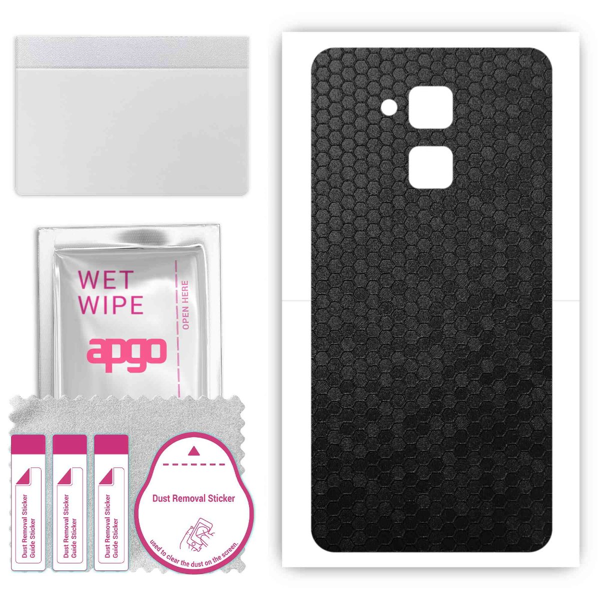 Folia naklejka skórka strukturalna na TYŁ do Asus Zenfone 3 Max ZC553KL -  Plaster Miodu Czarny - apgo SKINS