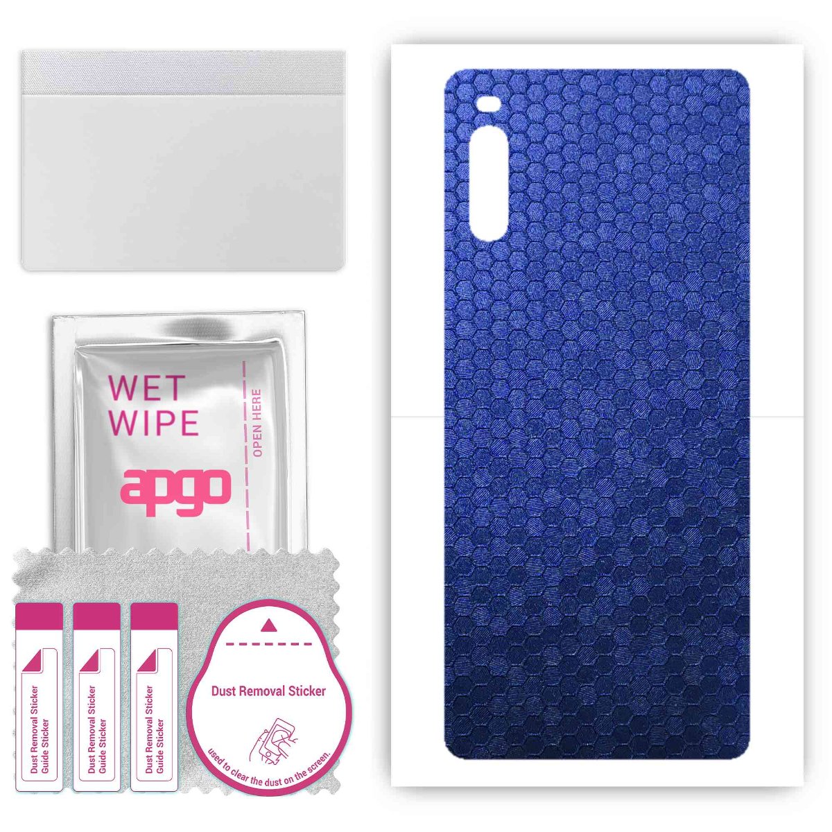 Folia naklejka skórka strukturalna na TYŁ do Sony Xperia L4 -  Plaster Miodu Niebieski - apgo SKINS