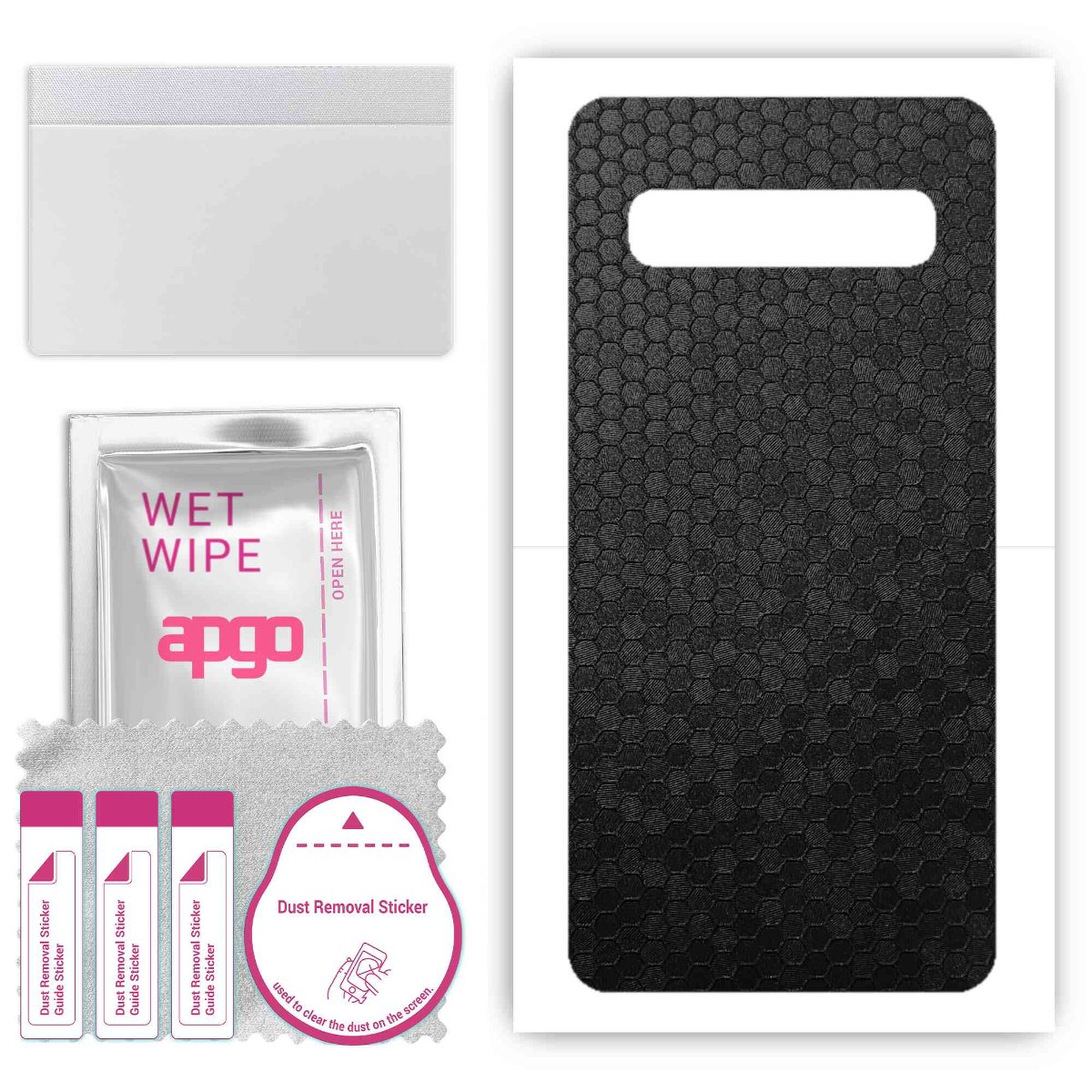 Folia naklejka skórka strukturalna na TYŁ do Samsung Galaxy S10 5G -  Plaster Miodu Czarny - apgo SKINS