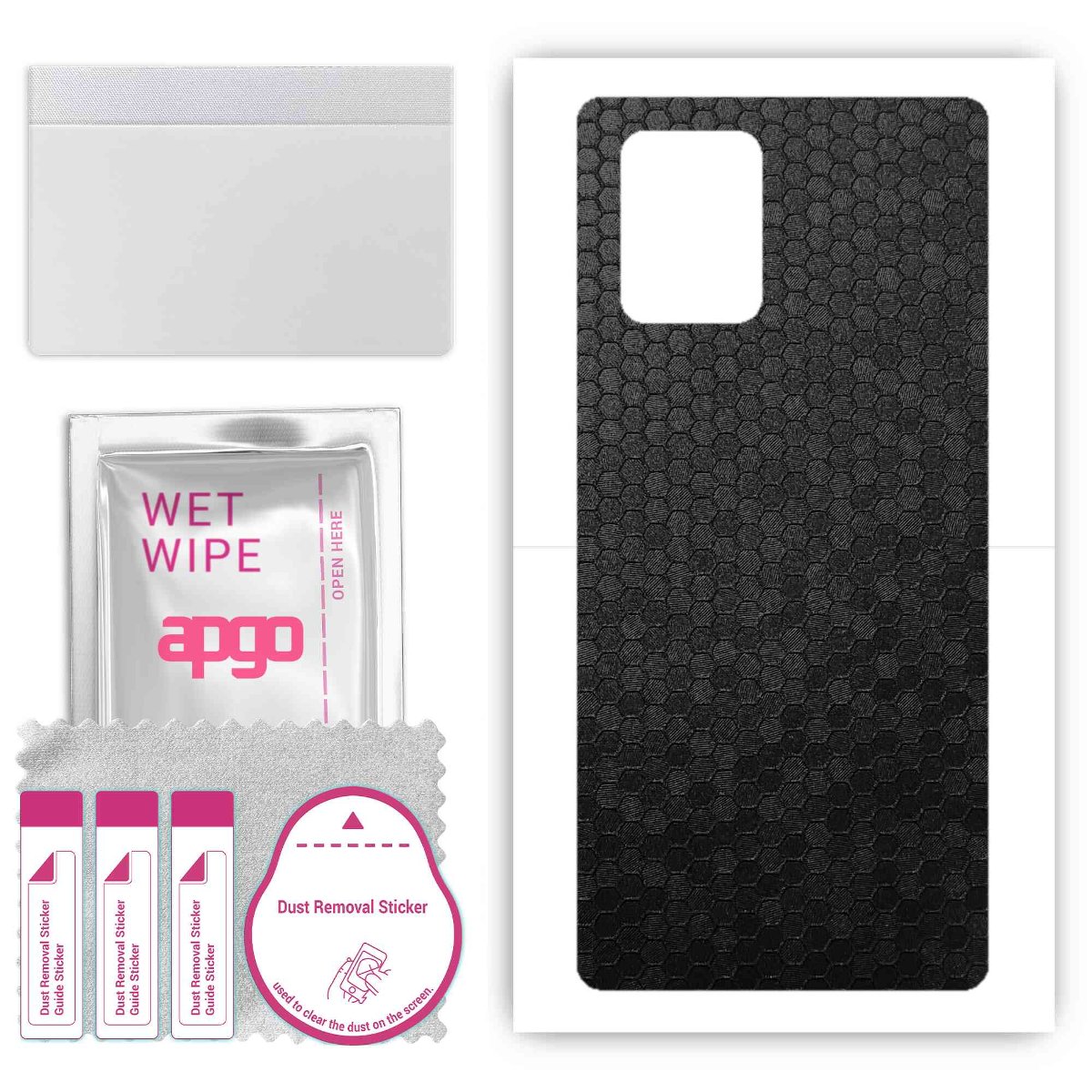 Folia naklejka skórka strukturalna na TYŁ do Samsung Galaxy S10 Lite -  Plaster Miodu Czarny - apgo SKINS