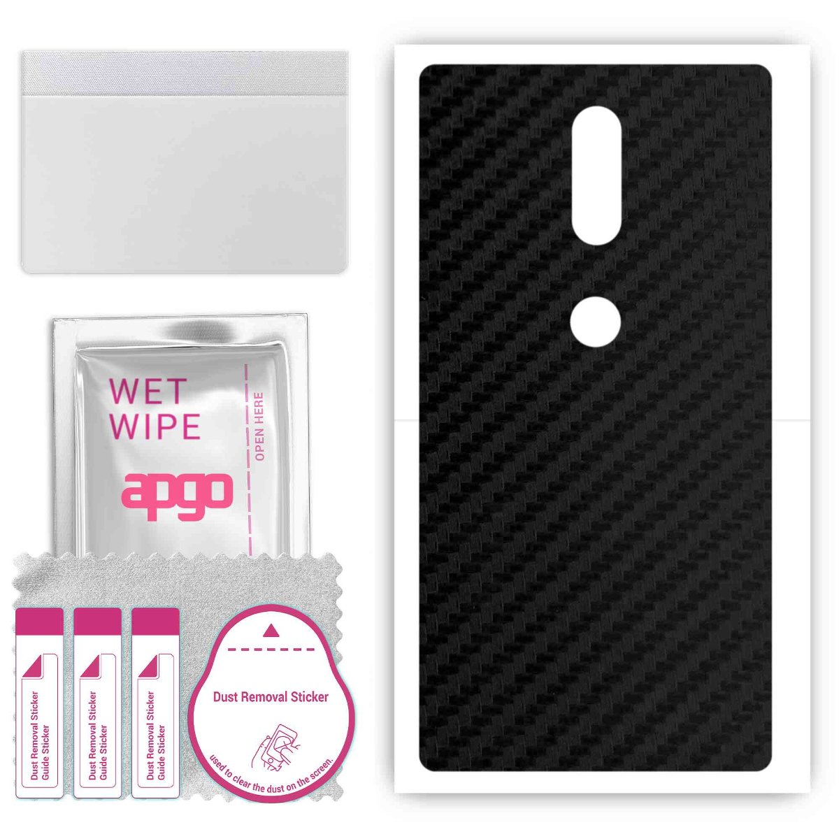 Folia naklejka skórka strukturalna na TYŁ do Lenovo Phab2 Plus - Carbon - apgo SKINS