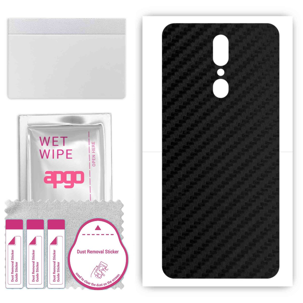 Folia naklejka skórka strukturalna na TYŁ do Oppo F11 - Carbon - apgo SKINS