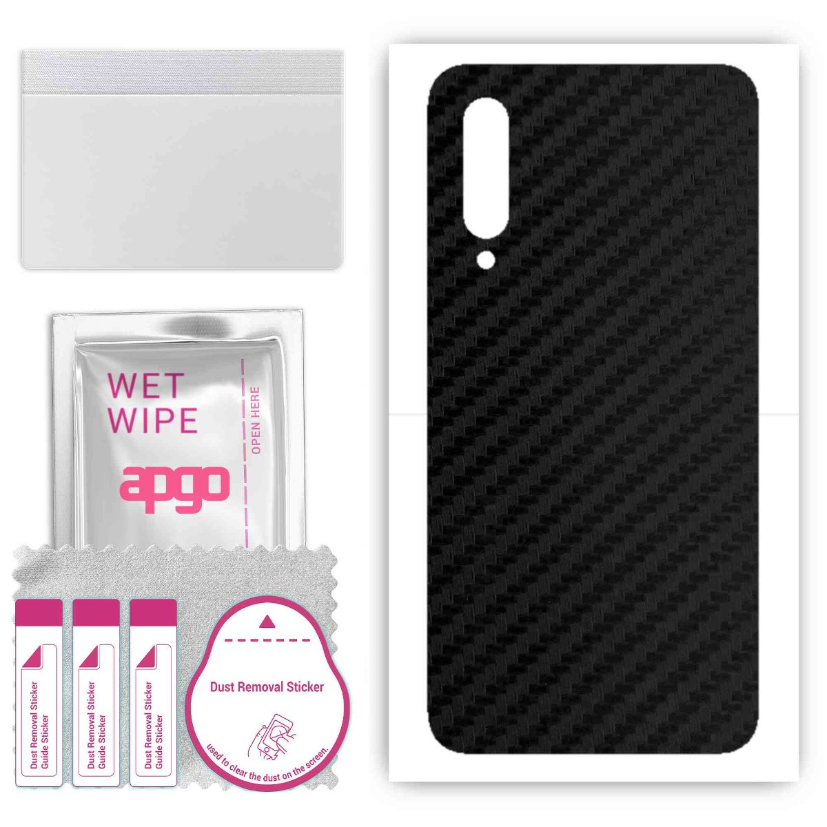 Folia naklejka skórka strukturalna na TYŁ do Xiaomi Mi 9 - Carbon - apgo SKINS