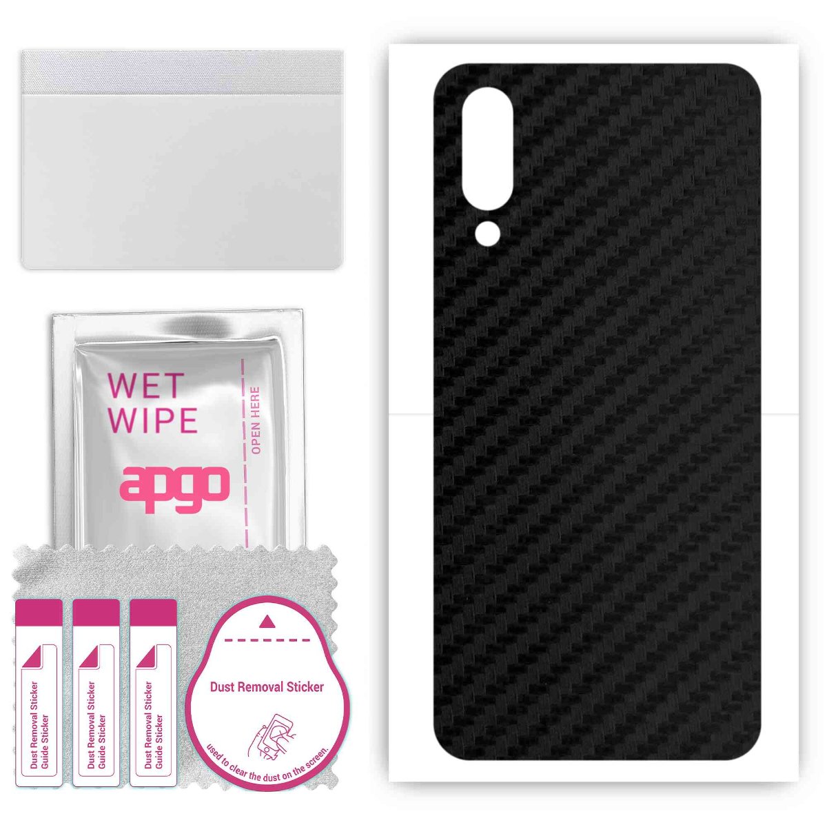 Folia naklejka skórka strukturalna na TYŁ do Xiaomi Mi 9 Explorer - Carbon - apgo SKINS