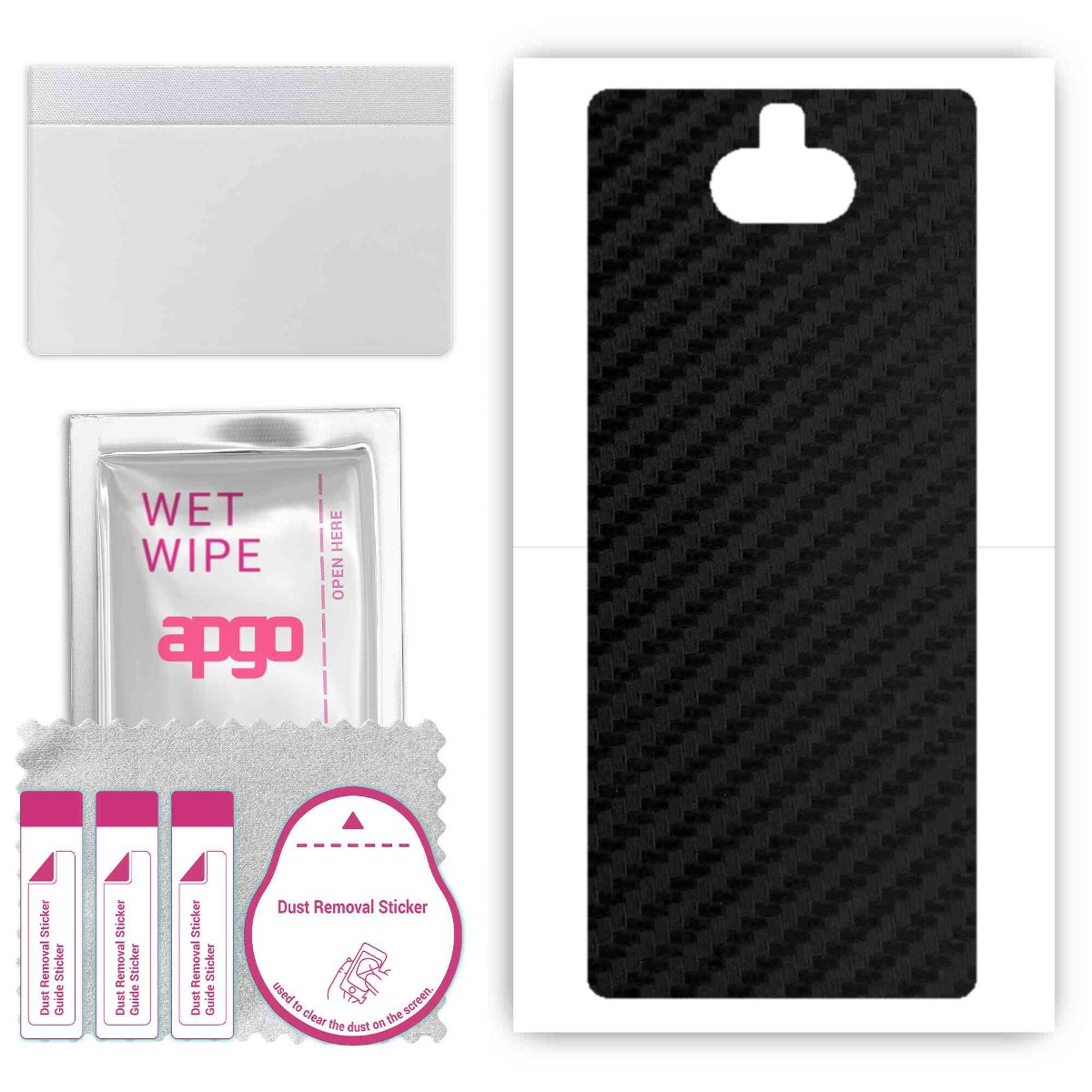 Folia naklejka skórka strukturalna na TYŁ do Sony Xperia 10 - Carbon - apgo SKINS