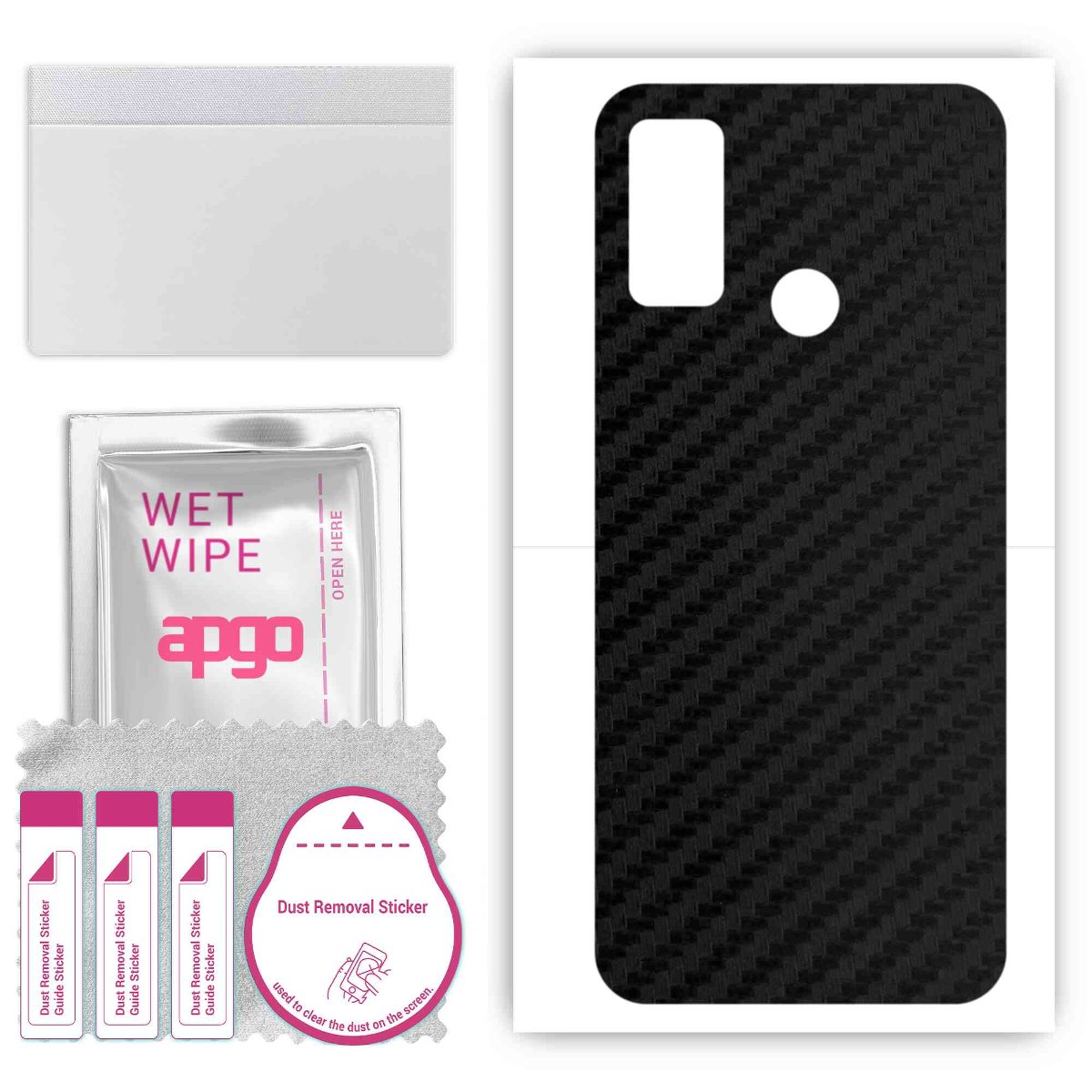 Folia naklejka skórka strukturalna na TYŁ do Ulefone Note 10 - Carbon - apgo SKINS