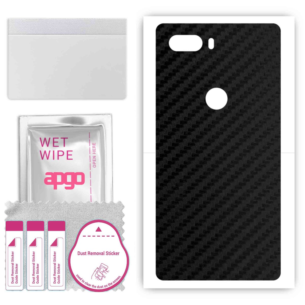 Folia naklejka skórka strukturalna na TYŁ do ZTE nubia Z18 - Carbon - apgo SKINS