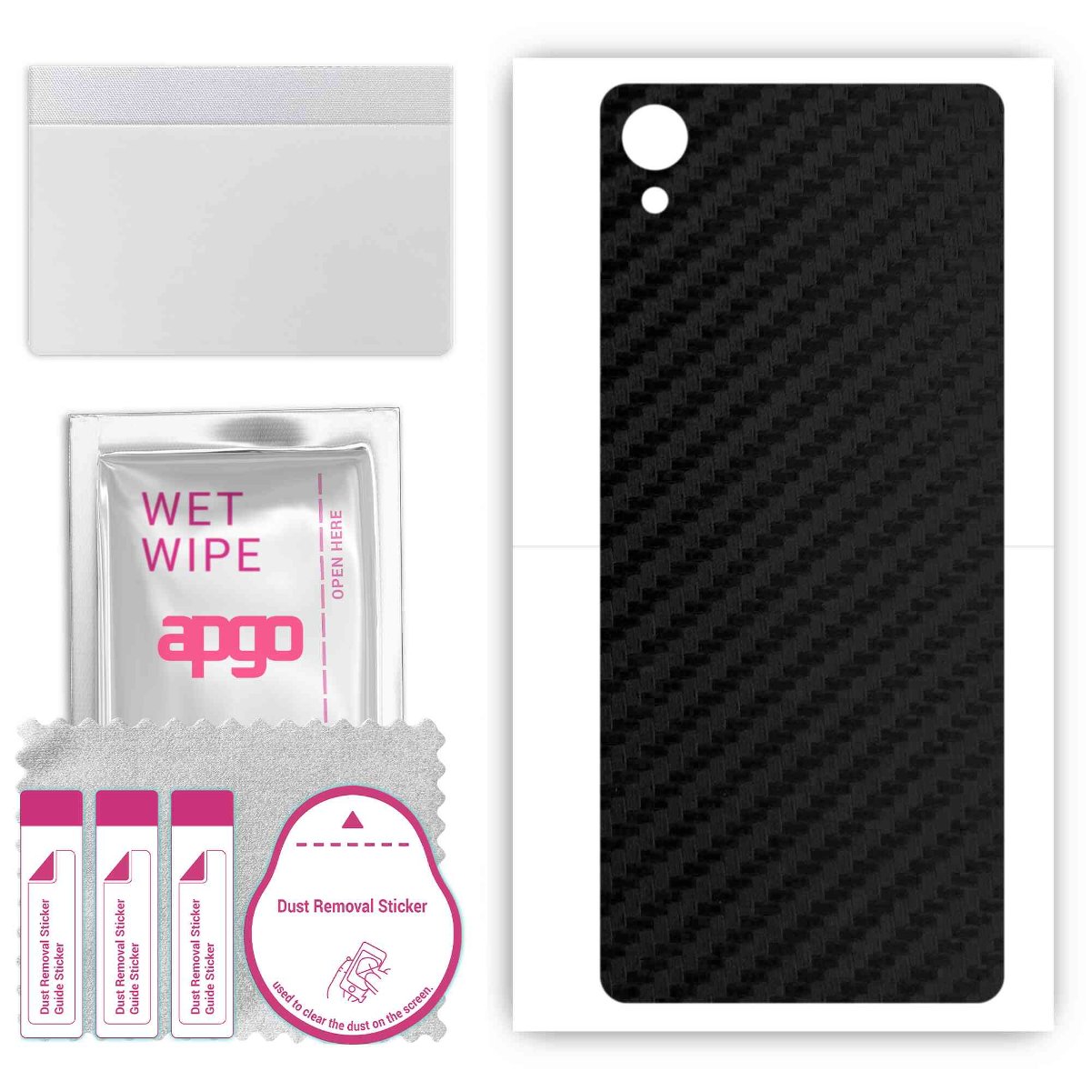 Folia naklejka skórka strukturalna na TYŁ do Sony Xperia X Performance - Carbon - apgo SKINS