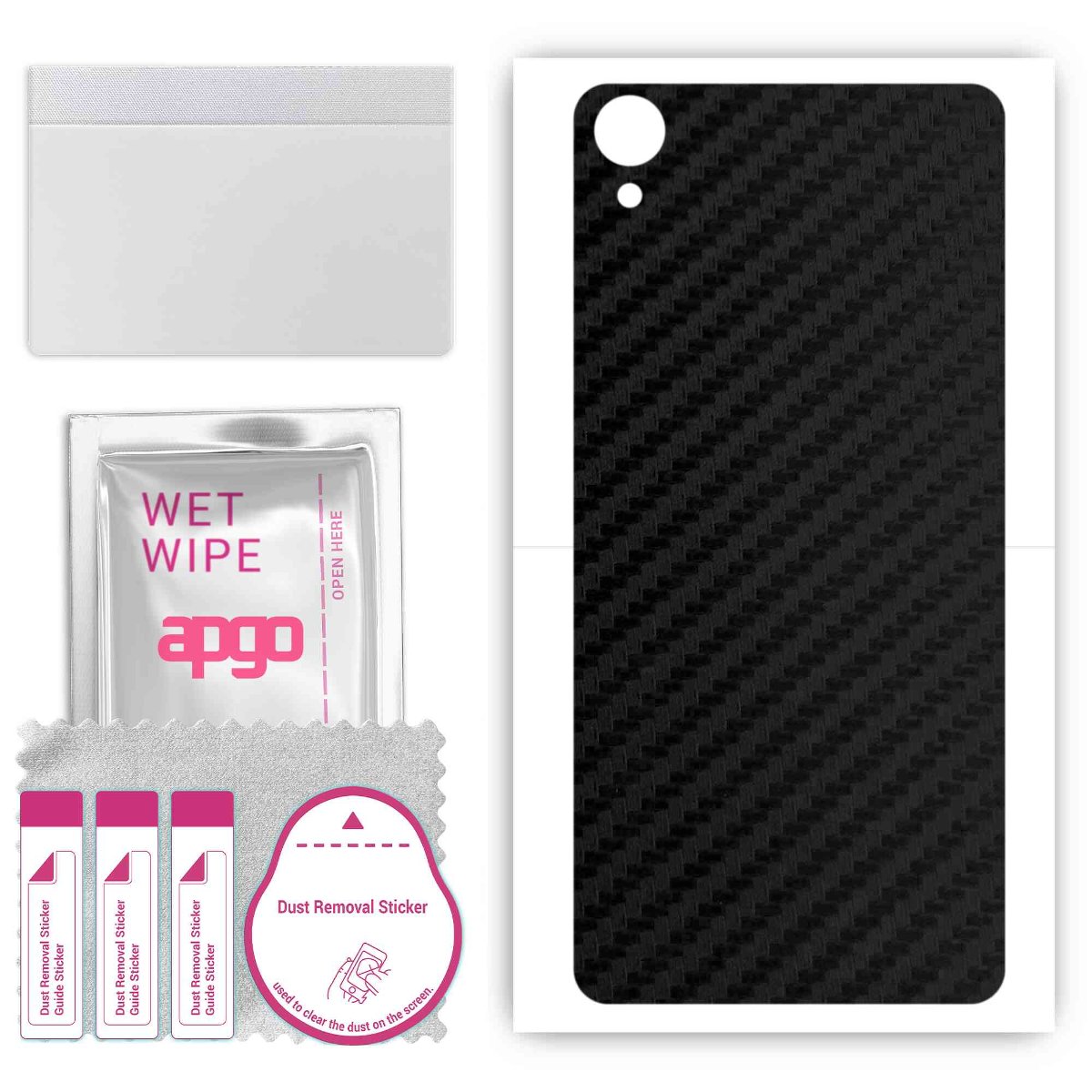 Folia naklejka skórka strukturalna na TYŁ do Sony Xperia XA Ultra - Carbon - apgo SKINS