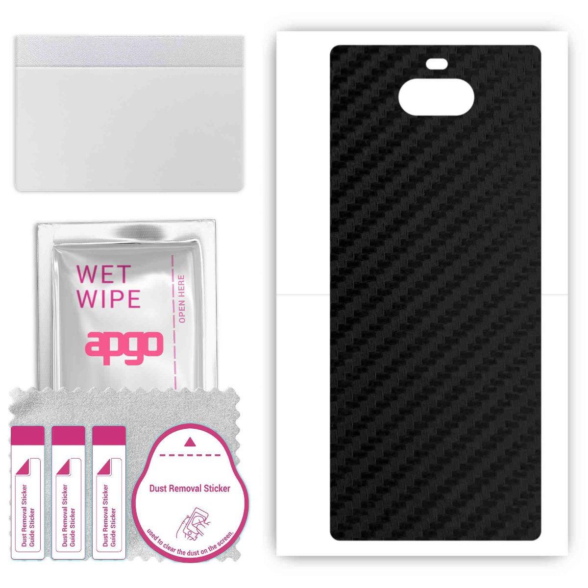 Folia naklejka skórka strukturalna na TYŁ do Sony Xperia 8 - Carbon - apgo SKINS