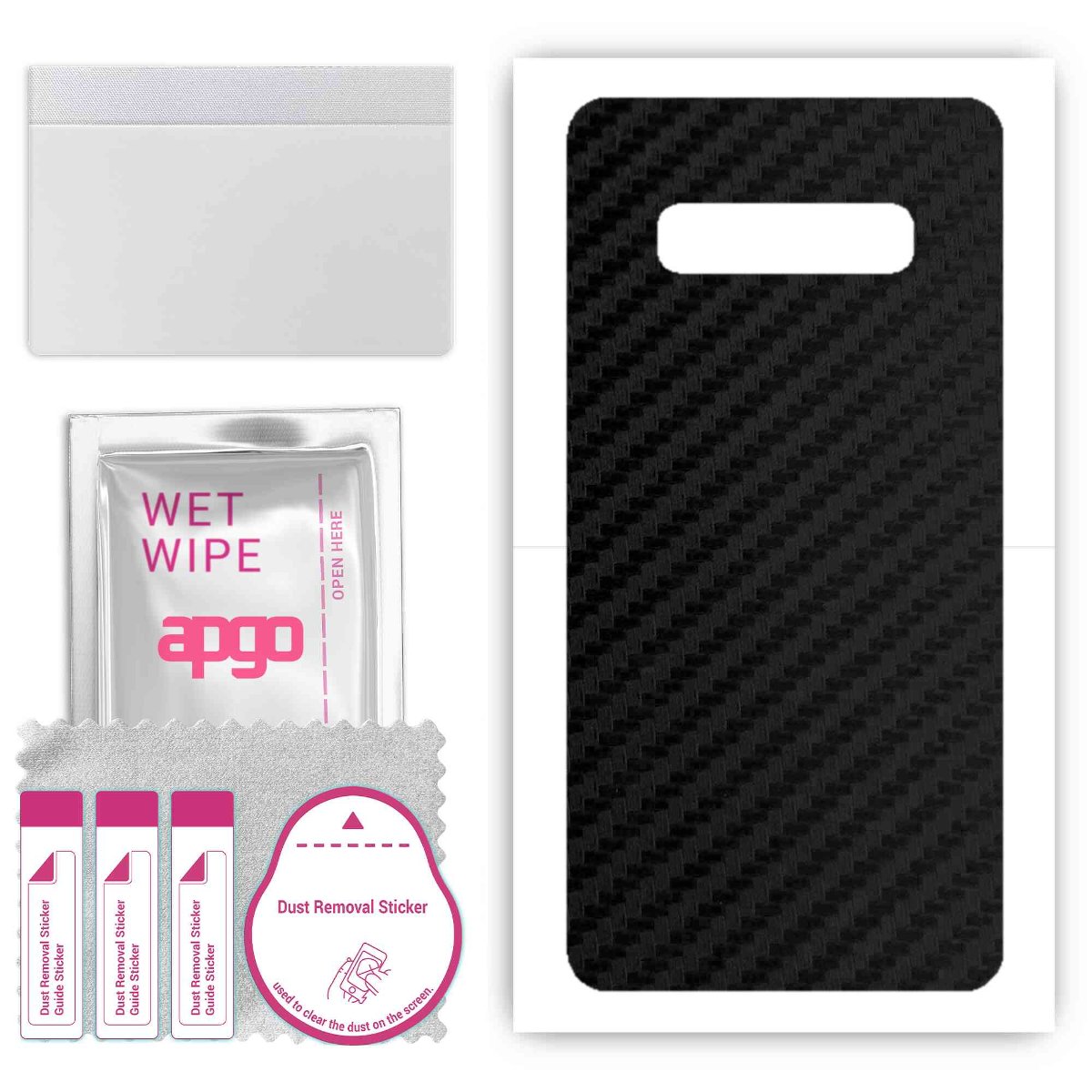 Folia naklejka skórka strukturalna na TYŁ do Samsung Galaxy S10+ - Carbon - apgo SKINS