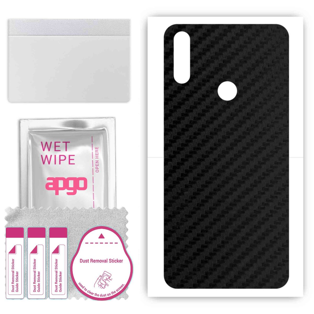 Folia naklejka skórka strukturalna na TYŁ do TP-Link Neffos X20 Pro - Carbon - apgo SKINS