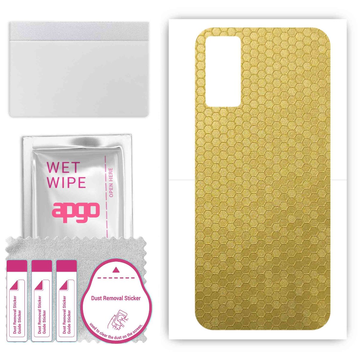 Folia naklejka skórka strukturalna na TYŁ do Honor Play 4T Pro -  Plaster Miodu Złoty - apgo SKINS