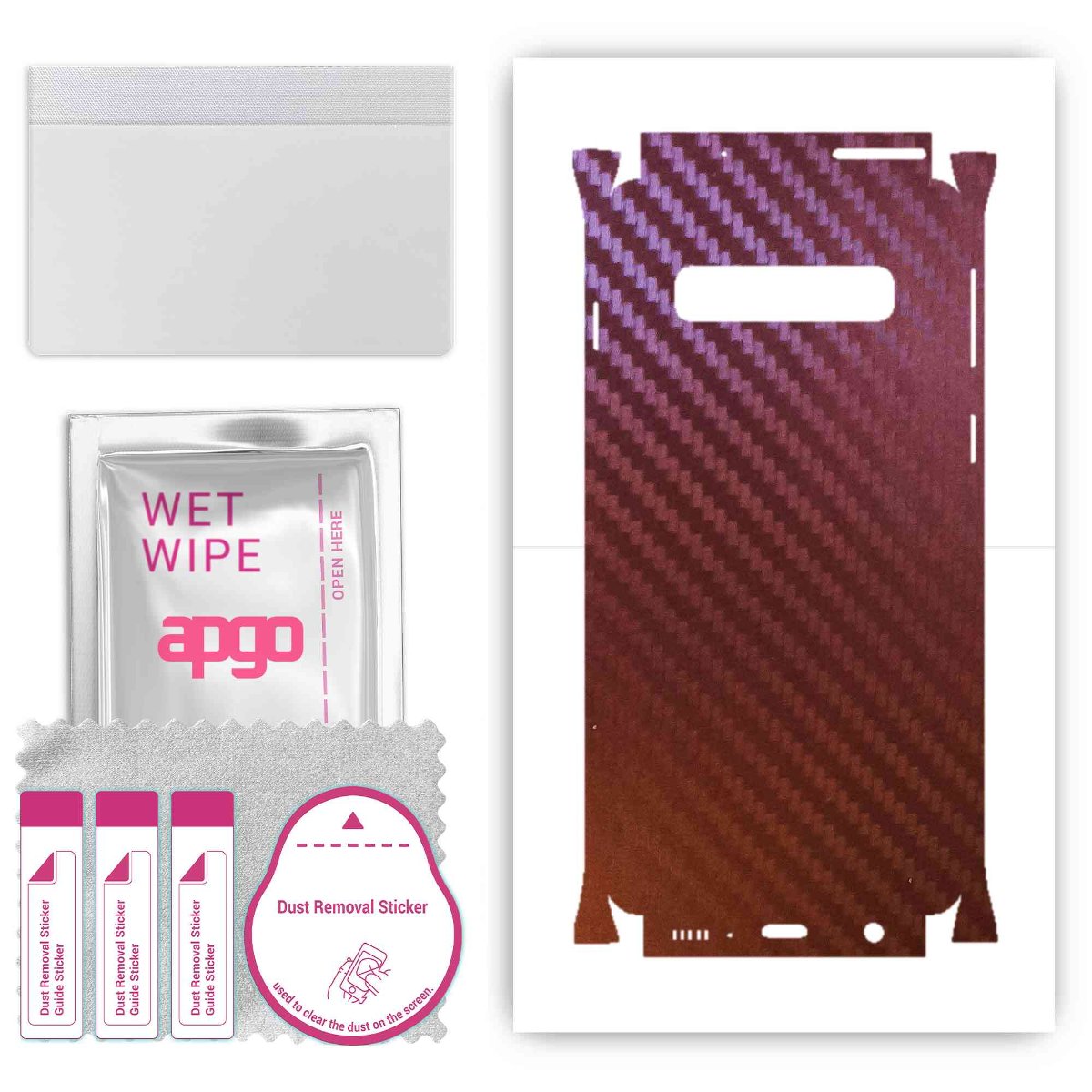 Folia naklejka skórka strukturalna na TYŁ+BOKI do Samsung Galaxy S10 -  Carbon Kameleon CAKA5 - apgo SKINS