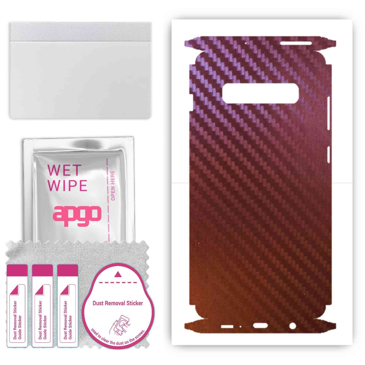 Folia naklejka skórka strukturalna na TYŁ+BOKI do Samsung Galaxy S10+ - Carbon Kameleon CAKA5 - apgo SKINS