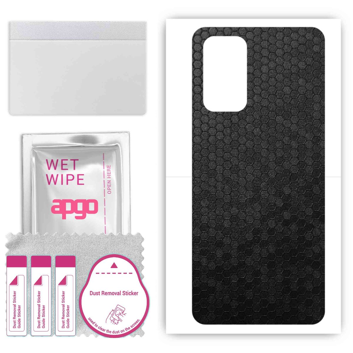 Folia naklejka skórka strukturalna na TYŁ do Oppo A54 5G -  Plaster Miodu Czarny - apgo SKINS