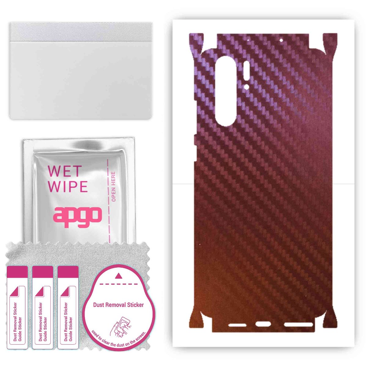Folia naklejka skórka strukturalna na TYŁ+BOKI do Huawei P30 Pro New Edition -  Carbon Kameleon CAKA5 - apgo SKINS