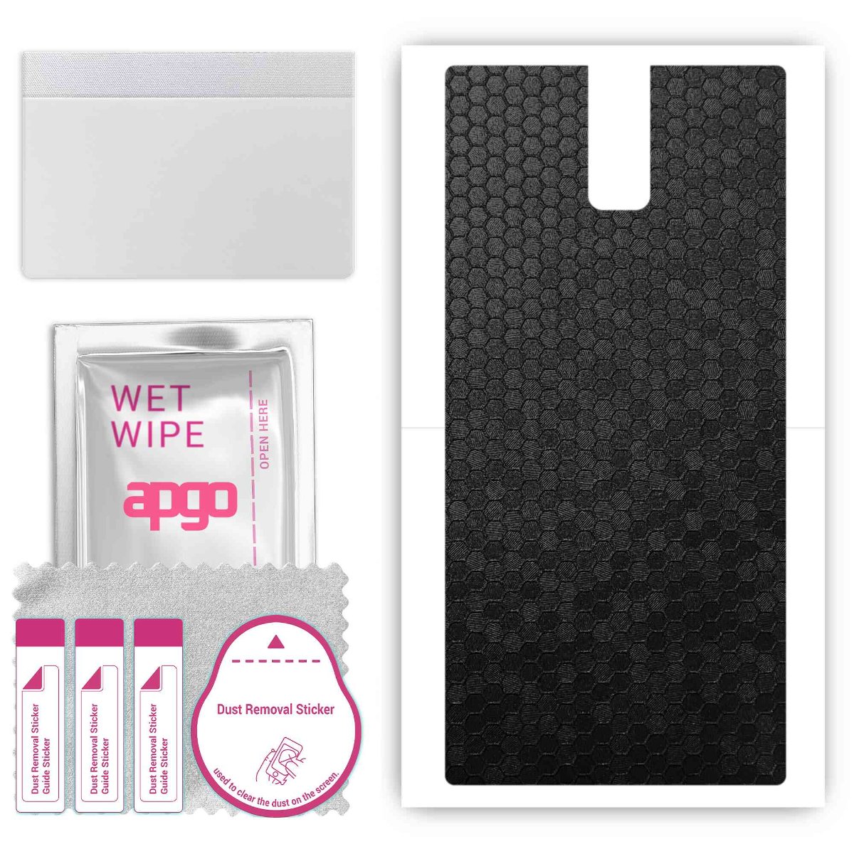 Folia naklejka skórka strukturalna na TYŁ do Oukitel K3 Pro -  Plaster Miodu Czarny - apgo SKINS