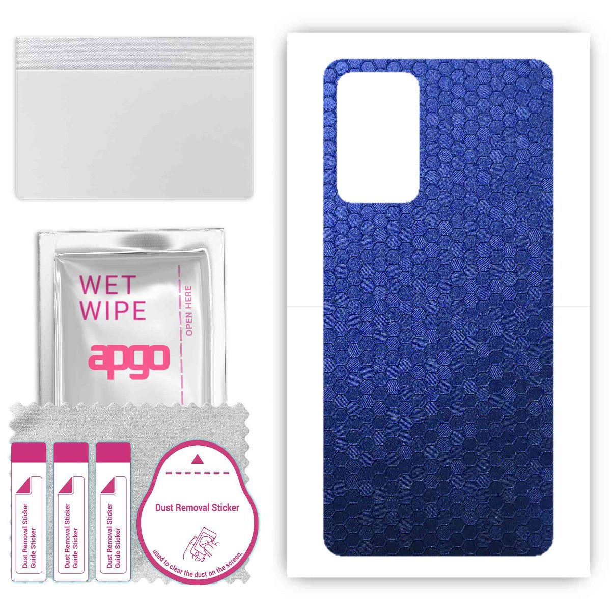 Folia naklejka skórka strukturalna na TYŁ do Samsung Galaxy A72 -  Plaster Miodu Niebieski - apgo SKINS