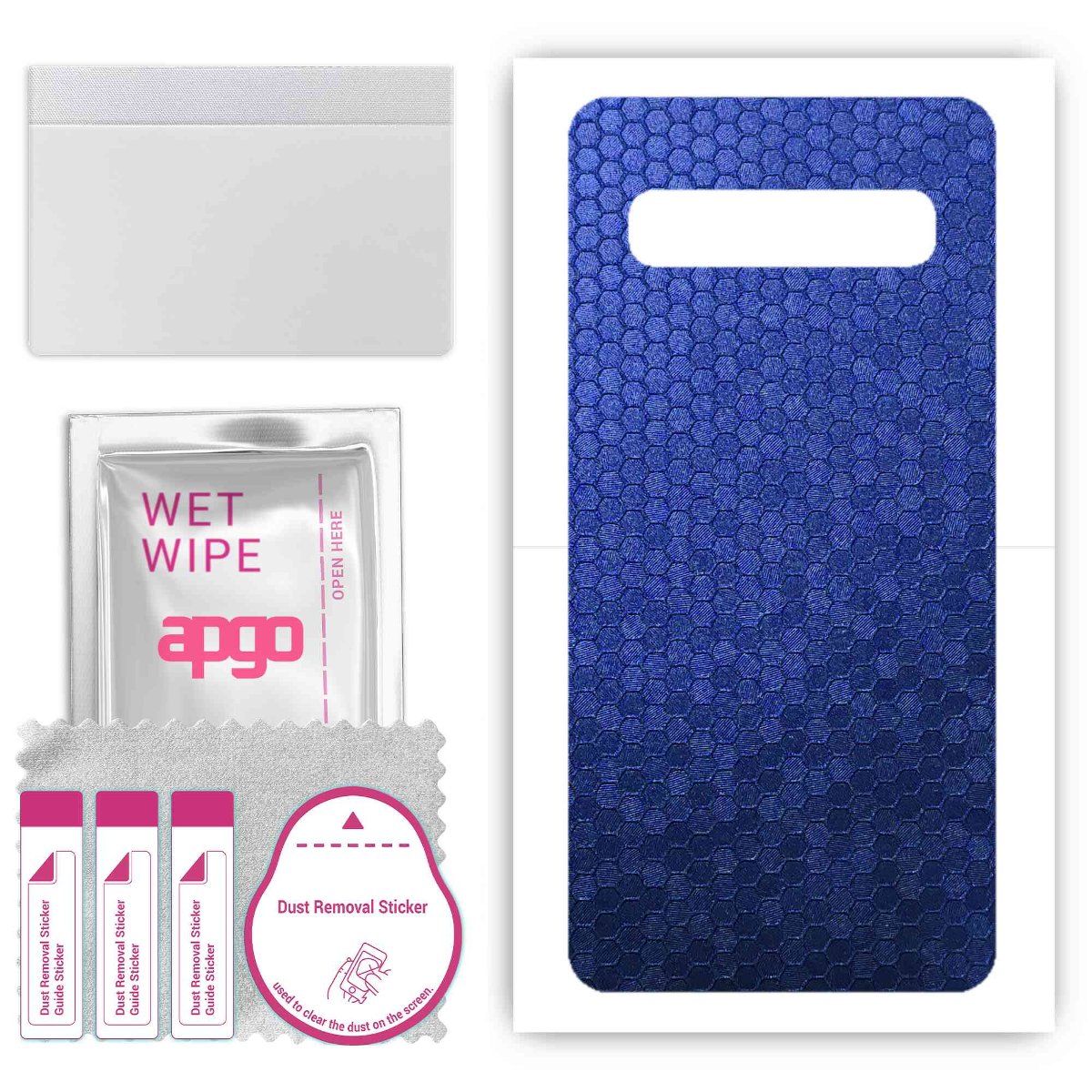 Folia naklejka skórka strukturalna na TYŁ do Samsung Galaxy S10 5G -  Plaster Miodu Niebieski - apgo SKINS