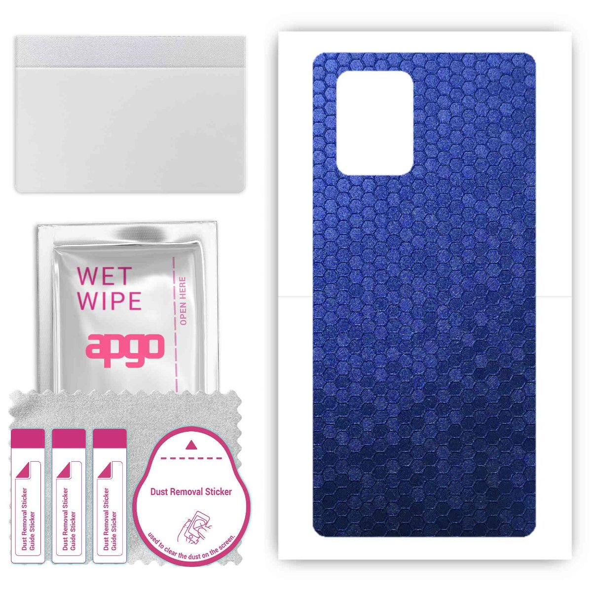 Folia naklejka skórka strukturalna na TYŁ do Samsung Galaxy S10 Lite -  Plaster Miodu Niebieski - apgo SKINS