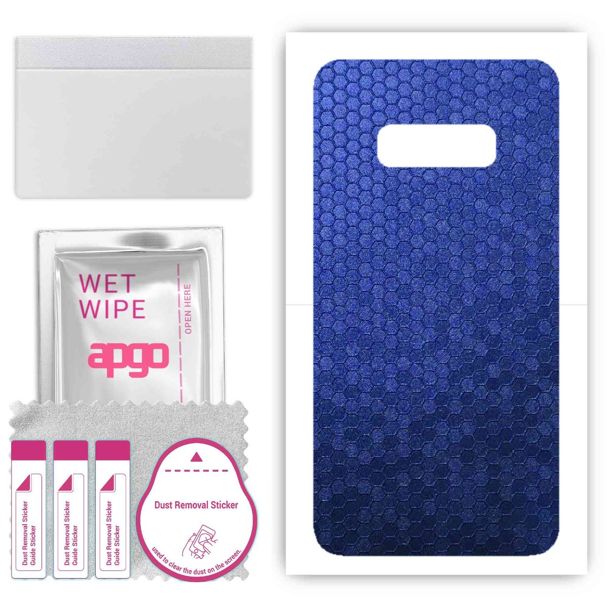 Folia naklejka skórka strukturalna na TYŁ do Samsung Galaxy S10e -  Plaster Miodu Niebieski - apgo SKINS