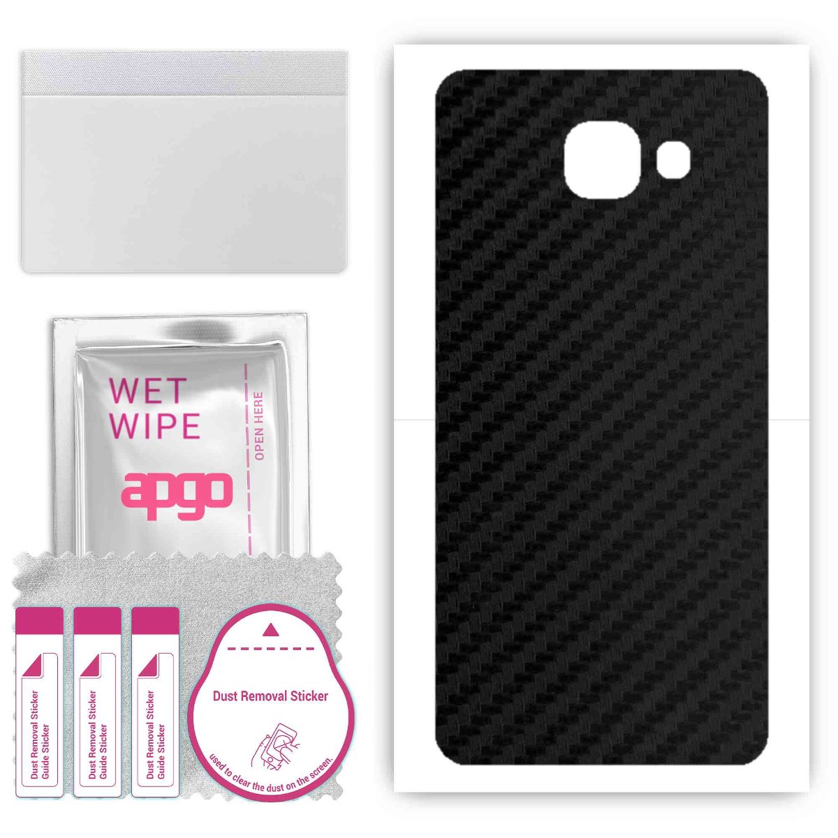 Folia naklejka skórka strukturalna na TYŁ do Samsung Galaxy A5 (2016) - Carbon - apgo SKINS