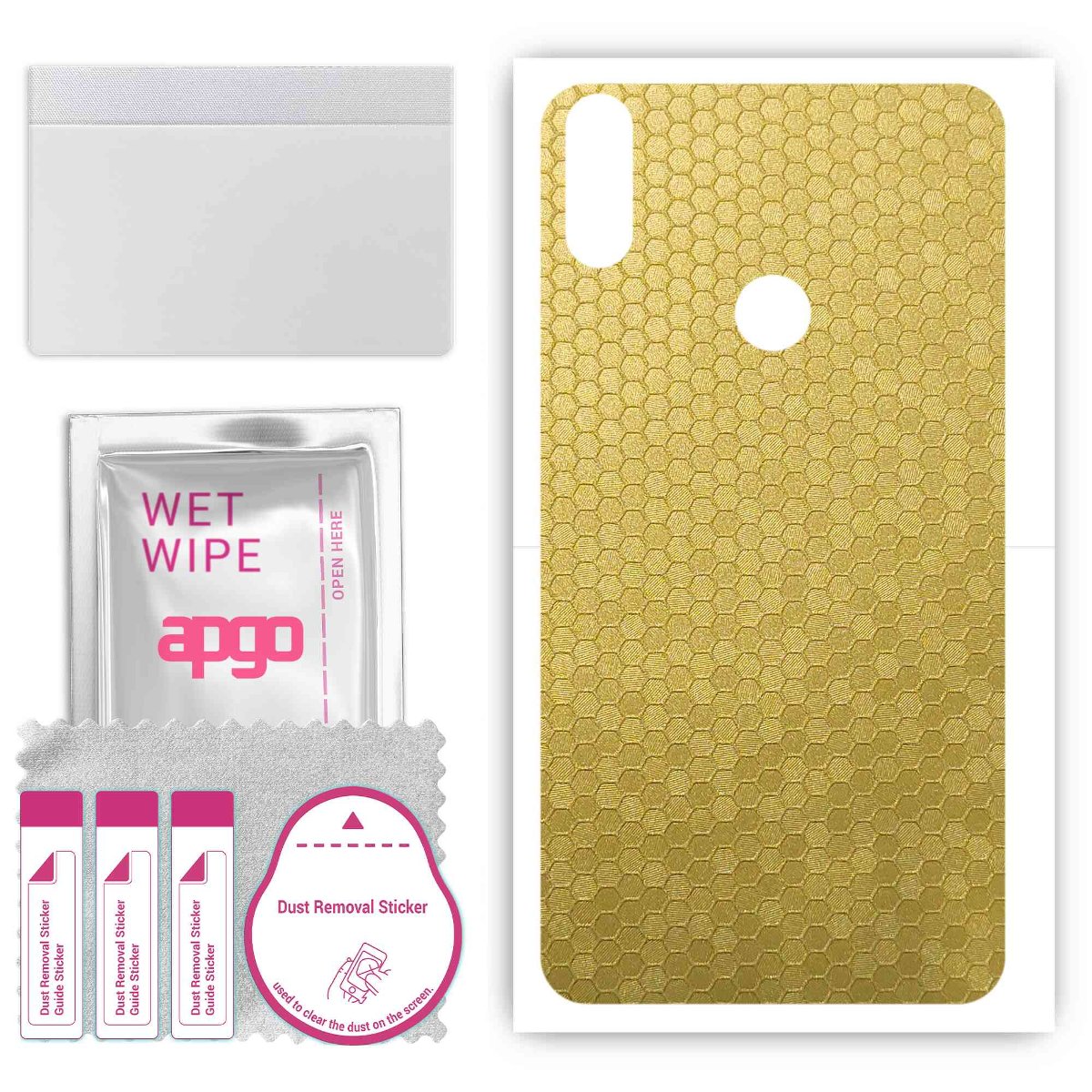 Folia naklejka skórka strukturalna na TYŁ do Motorola P30 -  Plaster Miodu Złoty - apgo SKINS