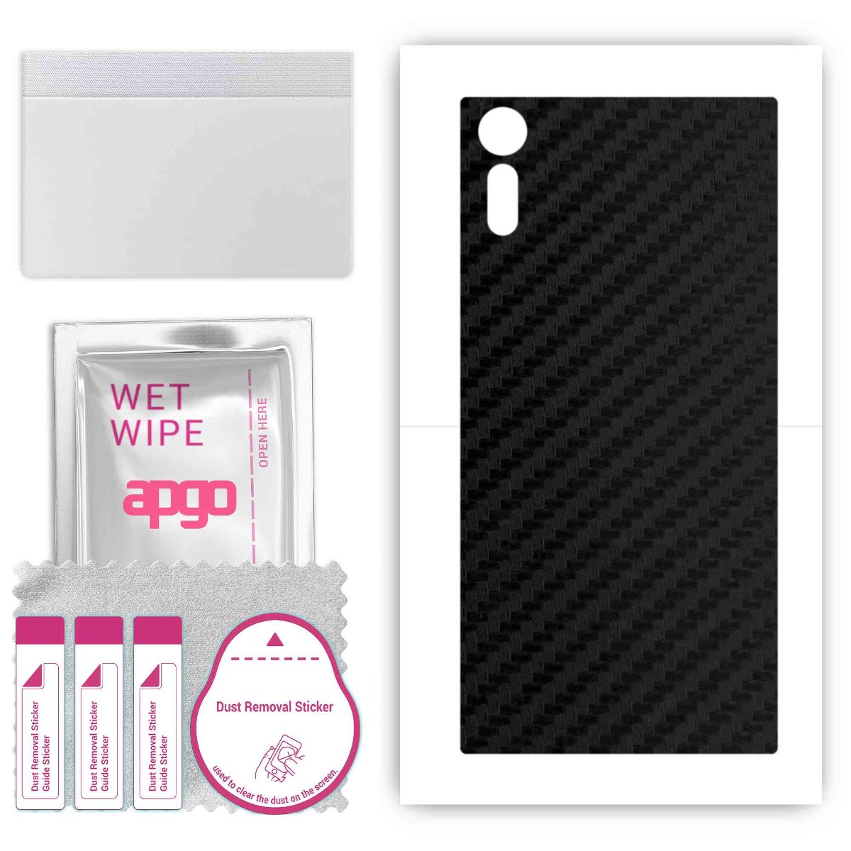 Folia naklejka skórka strukturalna na TYŁ do Sony Xperia XZ - Carbon - apgo SKINS