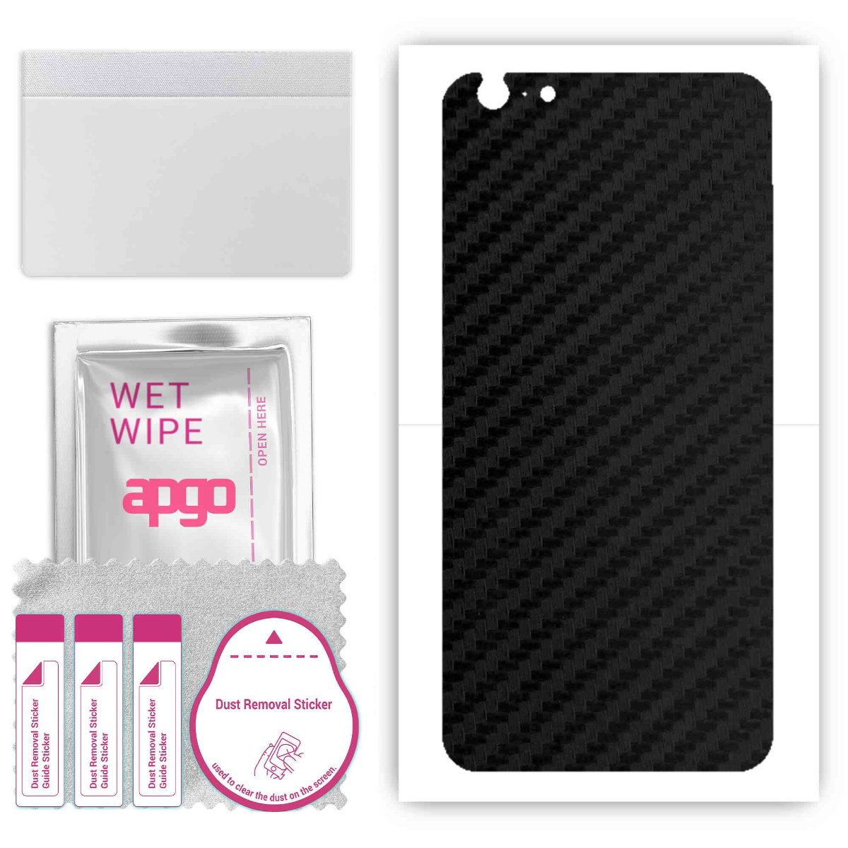 Folia naklejka skórka strukturalna na TYŁ do Apple iPhone 6s Plus - Carbon - apgo SKINS