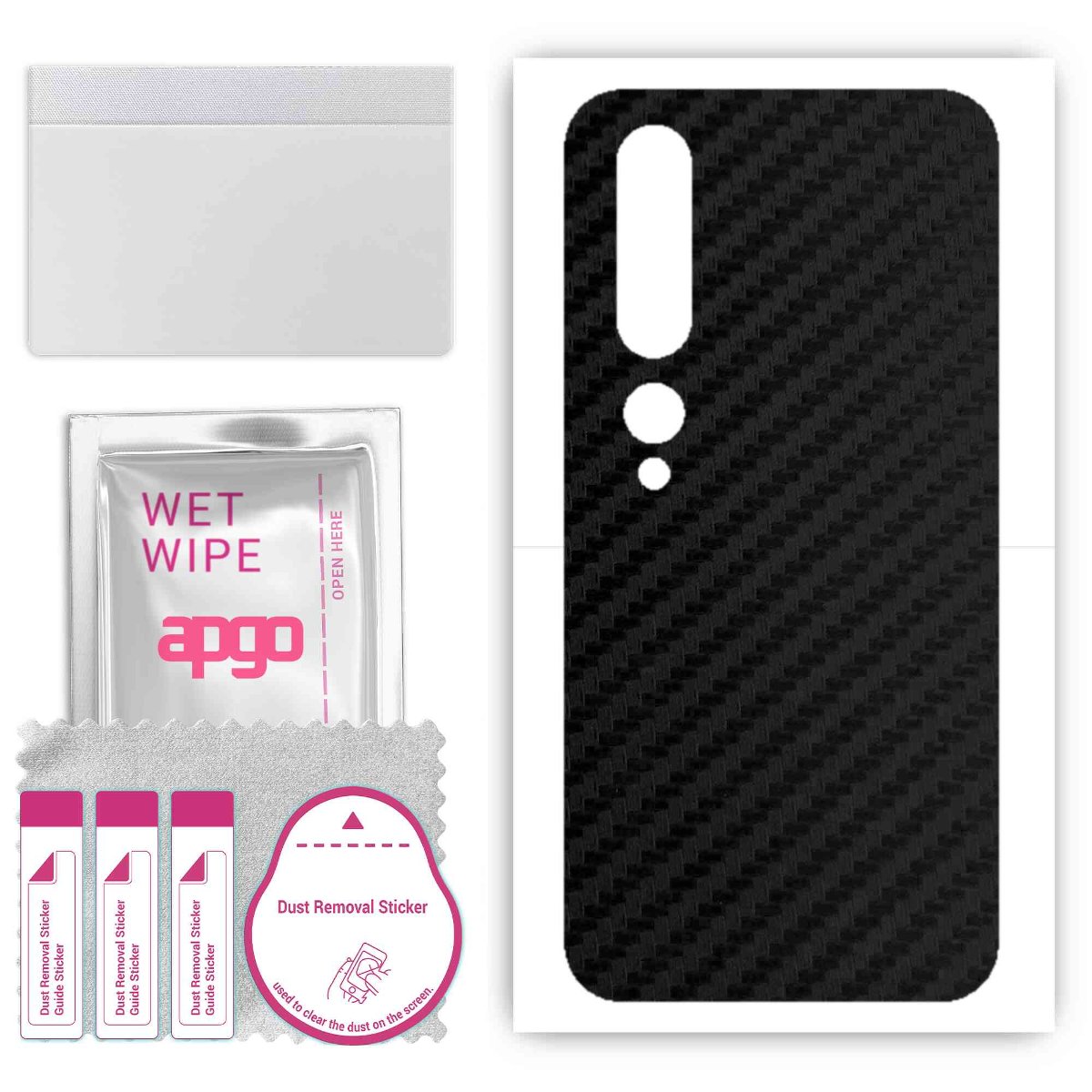 Folia naklejka skórka strukturalna na TYŁ do Xiaomi Mi 10 Pro 5G - Carbon - apgo SKINS