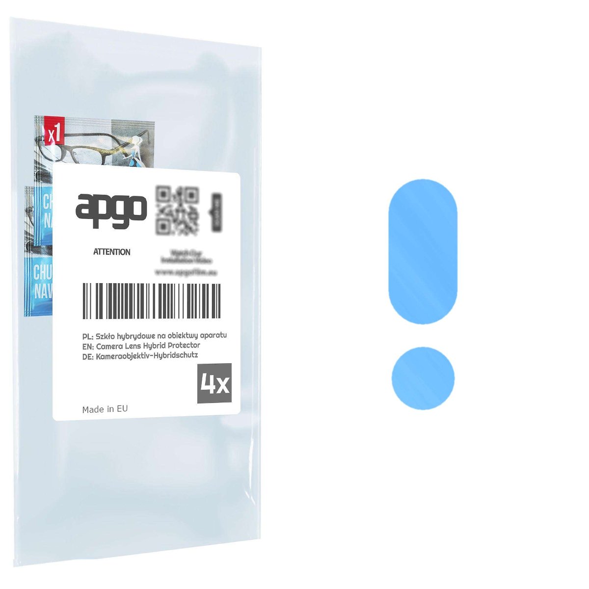 4x Szkło hybrydowe na aparat obiektyw kamerę 9H do Samsung Galaxy M21 2021 - apgo hybrid Camera Lens Protector