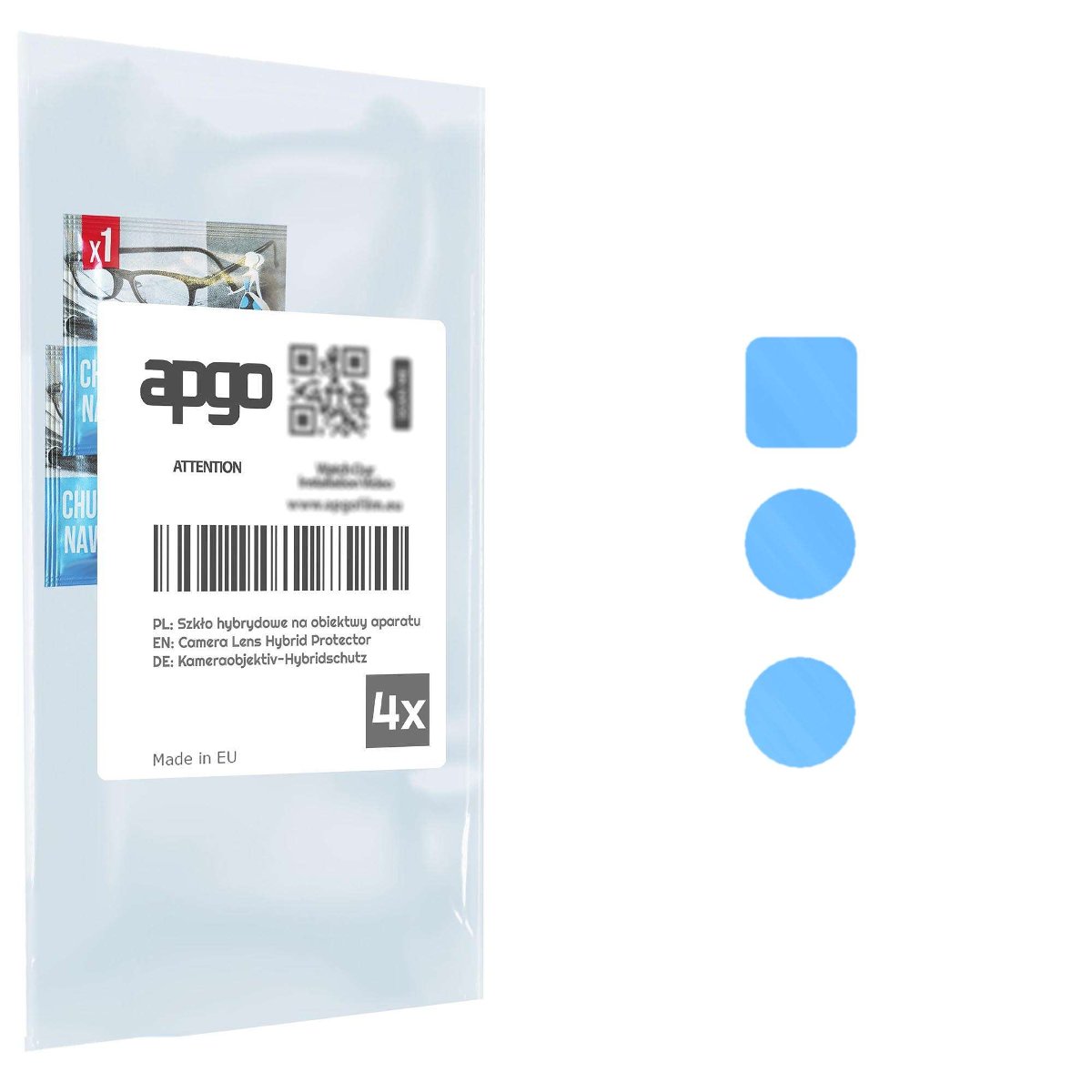 4x Szkło hybrydowe na aparat obiektyw kamerę 9H do Motorola Edge 20 Pro - apgo hybrid Camera Lens Protector