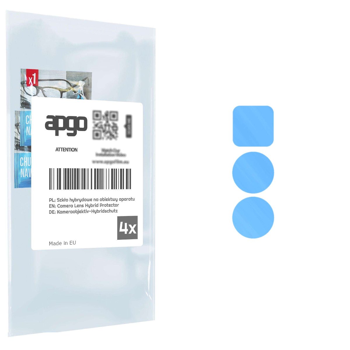 4x Szkło hybrydowe na aparat obiektyw kamerę 9H do Motorola Edge S Pro - apgo hybrid Camera Lens Protector