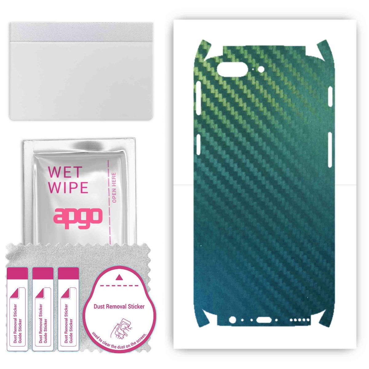 Folia naklejka skórka strukturalna na TYŁ+BOKI do OnePlus 5 -  Carbon Kameleon CAKA1 - apgo SKINS