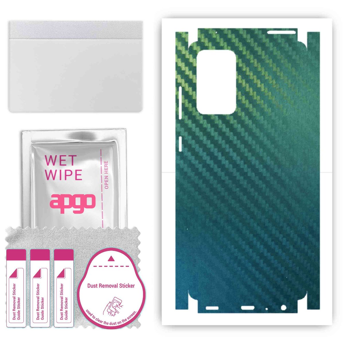 Folia naklejka skórka strukturalna na TYŁ+BOKI do Samsung Galaxy A72 -  Carbon Kameleon CAKA1 - apgo SKINS