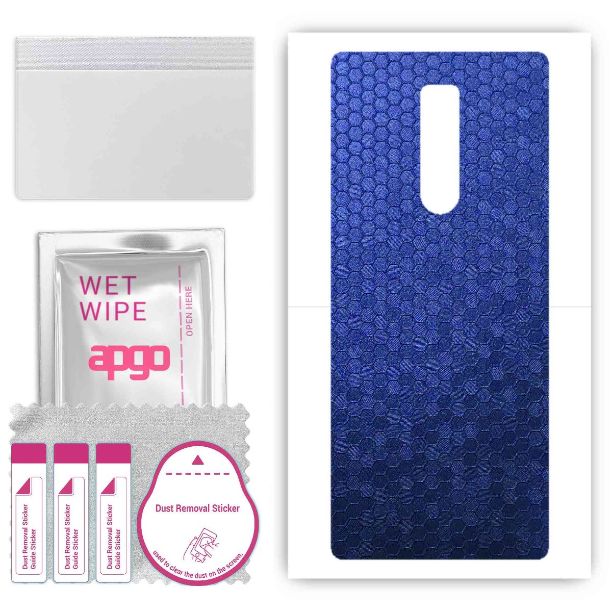 Folia naklejka skórka strukturalna na TYŁ do Sony Xperia 1 -  Plaster Miodu Niebieski - apgo SKINS