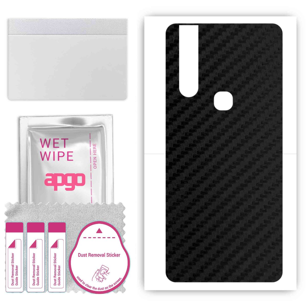 Folia naklejka skórka strukturalna na TYŁ do vivo V15 - Carbon - apgo SKINS